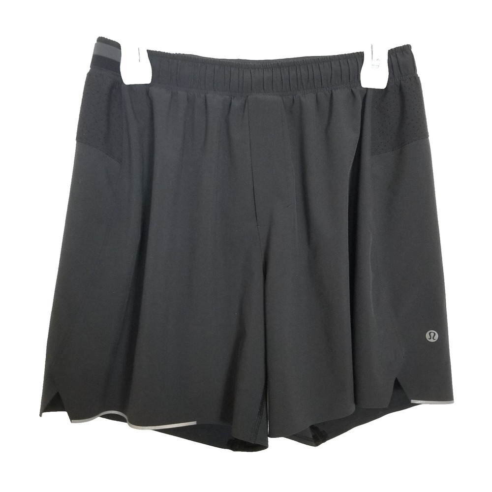 Lululemon Men's Pace Breaker Shorts Sz S Athletic Logo Elastic Waist Running